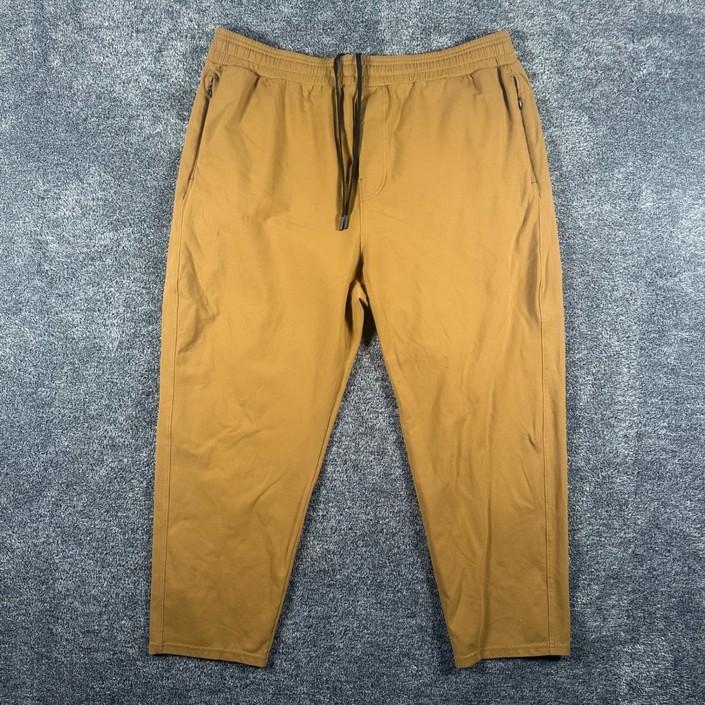 Public Rec Pants Mens 42x28 (37x26) All Day Every Day Gold Tapered Stretch